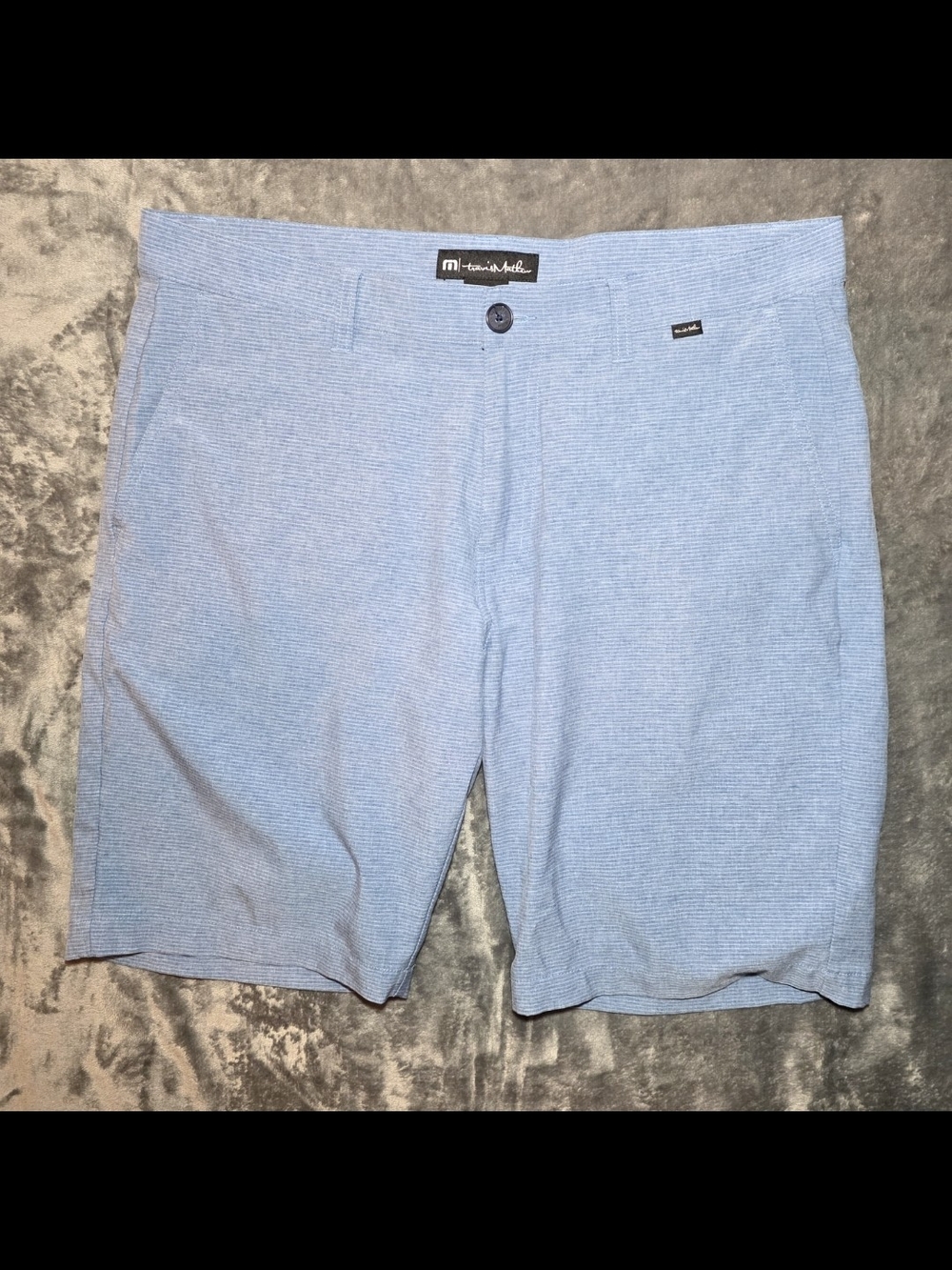 Travis Mathew Men’s Light Blue Flat Front Performance Shorts